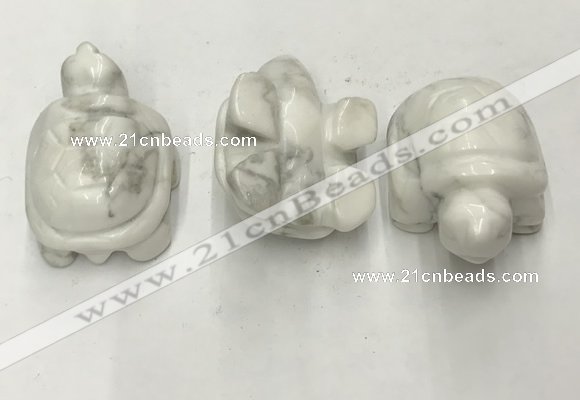 CDN434 28*45*22mm turtle white howlite decorations wholesale