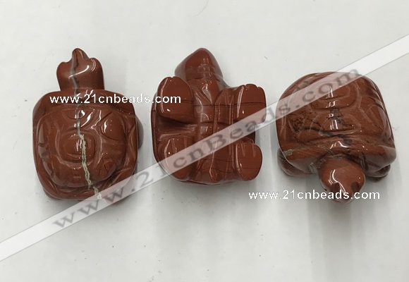 CDN440 28*45*22mm turtle red jasper decorations wholesale