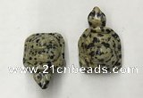 CDN441 28*45*22mm turtle dalmatian jasper decorations wholesale