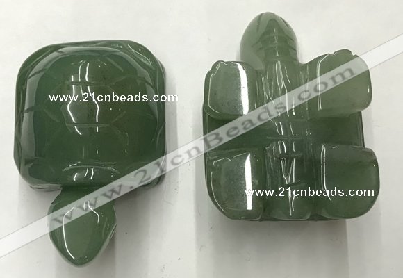 CDN458 38*55*28mm turtle green aventurine decorations wholesale