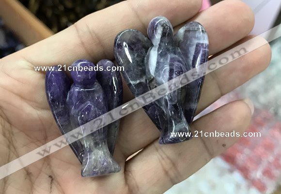 CDN472 30*40mm angel dogtooth amethyst decorations wholesale