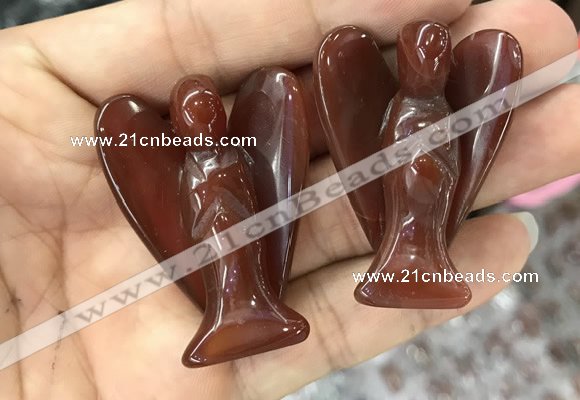 CDN477 30*40mm angel red agate decorations wholesale