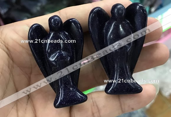 CDN496 35*50mm angel blue goldstone decorations wholesale