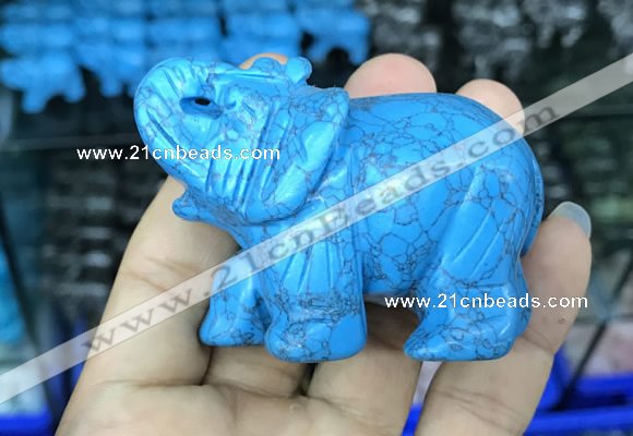 CDN513 33*65*45mm elephant imitation turquoise decorations wholesale