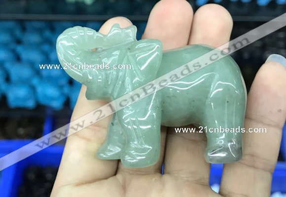 CDN514 33*65*45mm elephant green aventurine decorations wholesale