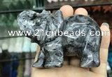 CDN536 35*80*55mm elephant black labradorite decorations wholesale