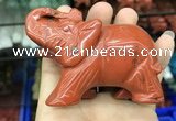 CDN538 35*80*55mm elephant red jasper decorations wholesale