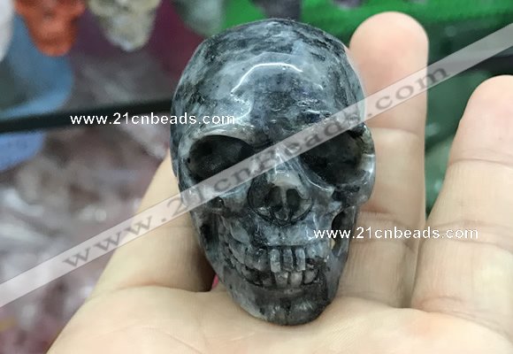 CDN556 35*50*40mm skull black labradorite decorations wholesale