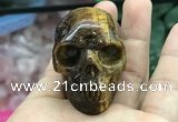 CDN559 35*50*40mm skull yellow tiger eye decorations wholesale