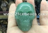 CDN563 35*50*40mm skull green aventurine decorations wholesale