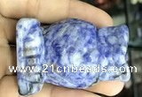 CDN572 35*50mm owl blue spot stone decorations wholesale