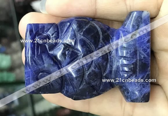 CDN573 35*50mm owl sodalite decorations wholesale