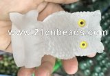 CDN585 50*80mm owl white crystal decorations wholesale