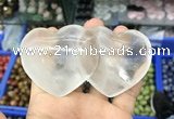 CDN590 50*90mm double heart white crystal decorations wholesale