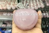 CDN598 55*65mm apple rose quartz decorations wholesale