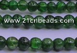 CDP02 15.5 inches 4mm round A- grade diopside gemstone beads