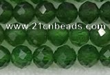 CDP78 15.5 inches 6mm faceted round diopside gemstone beads