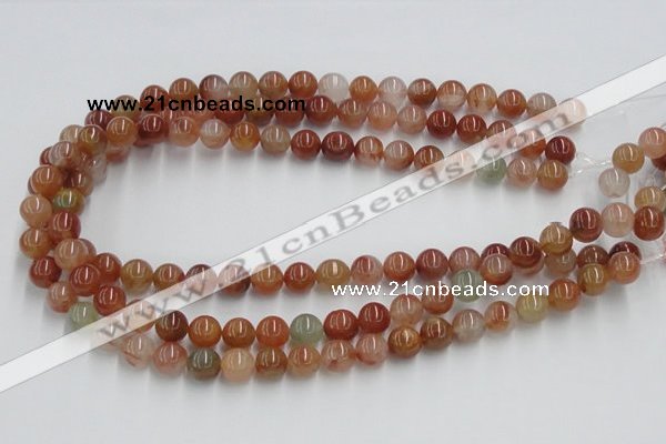 CDQ02 15.5 inches 10mm round natural red quartz beads wholesale