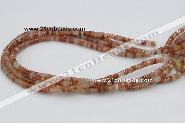 CDQ03 15.5 inches 3*6mm rondelle natural red quartz beads wholesale