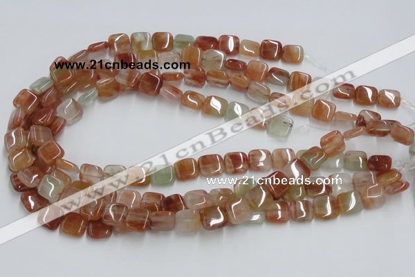 CDQ06 15.5 inches 12*12mm square natural red quartz beads wholesale