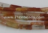 CDQ08 15.5 inches 4*13mm rectangle natural red quartz beads wholesale