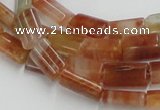 CDQ09 15.5 inches 8*12mm rectangle natural red quartz beads wholesale