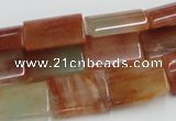 CDQ10 15.5 inches 13*18mm rectangle natural red quartz beads wholesale