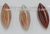 CDQ11 15.5 inches 12*30mm marquise natural red quartz beads wholesale