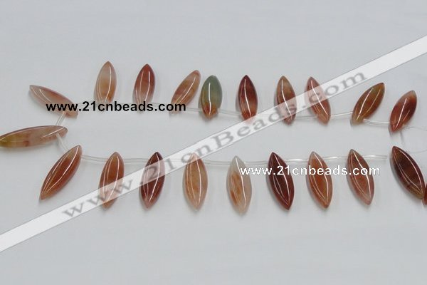 CDQ11 15.5 inches 12*30mm marquise natural red quartz beads wholesale