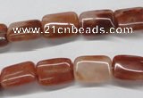 CDQ20 15.5 inches 10*14mm rectangle natural red quartz beads wholesale