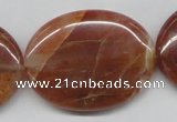 CDQ27 15.5 inches 30*40mm oval natural red quartz beads