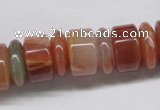 CDQ33 15.5 inches 5*16mm & 10*16mm rondelle natural red quartz beads