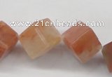 CDQ39 15.5 inches 12*12mm cube natural red quartz beads wholesale