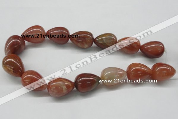 CDQ40 15.5 inches 22*30mm teardrop natural red quartz beads