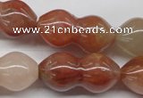 CDQ42 15.5 inches 15*30mm calabash natural red quartz beads