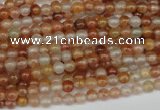 CDQ45 15.5 inches 4mm round natural red quartz beads wholesale