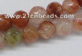 CDQ48 15.5 inches 6mm faceted round natural red quartz beads