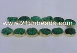 CDQ506 20*30mm - 22*30mm oval druzy quartz beads wholesale