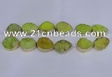 CDQ510 20*30mm - 22*30mm teardrop druzy quartz beads wholesale