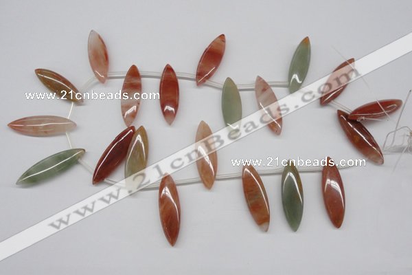 CDQ58 Top-drilled 12*40mm marquise natural red quartz beads wholesale