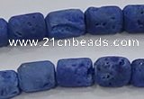 CDQ603 8 inches 6*8mm drum druzy quartz beads wholesale