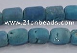 CDQ605 8 inches 6*8mm drum druzy quartz beads wholesale