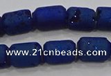 CDQ607 8 inches 6*8mm drum druzy quartz beads wholesale