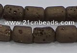 CDQ610 8 inches 6*8mm drum druzy quartz beads wholesale