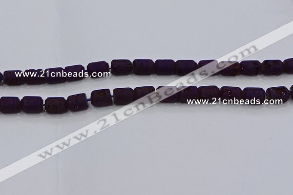 CDQ611 8 inches 6*8mm drum druzy quartz beads wholesale