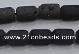 CDQ615 8 inches 6*8mm drum druzy quartz beads wholesale