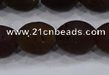 CDQ625 8 inches 10*12mm rice druzy quartz beads wholesale