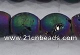 CDQ627 8 inches 10*12mm rice druzy quartz beads wholesale