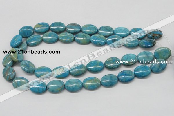 CDS04 16 inches 15*20mm oval dyed serpentine jasper beads wholesale