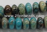 CDS09 16 inches 7*14mm rondelle dyed serpentine jasper beads wholesale